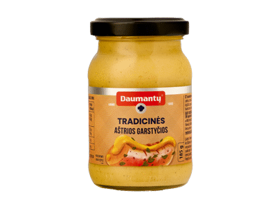 Tradicinės aštrios DAUMANTŲ garstyčios, 185 g