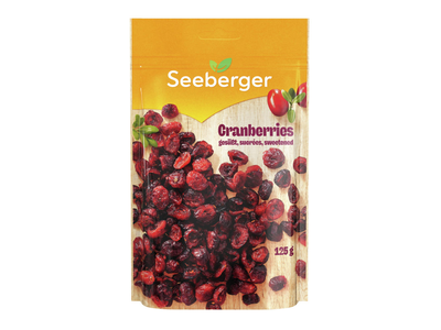 Džiovintos spanguolės SEEBERGER, 125 g