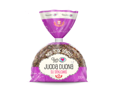 Juoda duona BEATOS VIRTUVĖ, su sėklomis, raikyta300g