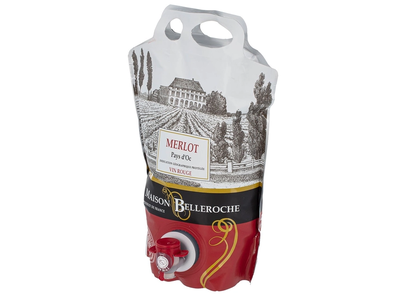 Raudonasis sausas vynas MAISON BELLEROCHE MERLOT (13%), 1,5 l