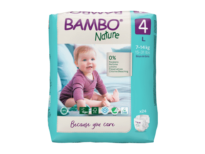 Sauskelnės BAMBO NATURE 4 (7-14 kg), 24 vnt.