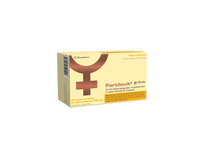 Planuojančioms nėštumą moterims, kurios turi endometriozę FERTILOVIT F ENDO, 90 kaps.