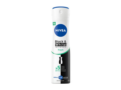 NIVEA BLACK&WHITE FRESH purškiamasis antiperspirantas moterims, 150 ml