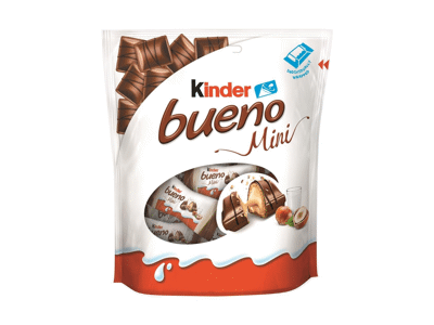 Šokoladu padengti vafliniai saldainiai KINDER BUENO MINI, 108 g