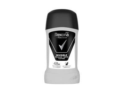 Vyriškas pieštukinis dezodorantas REXONA INVISIBLE BLACK&W, 50 ml
