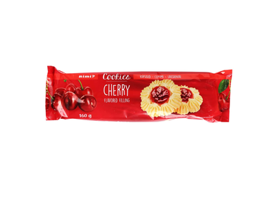 Sausainiai su vyšnių skonio įdaru RIMI, 160 g