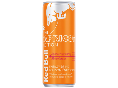 Abrikosų ir braškių skonio energinis gėrimas RED BULL APRICOT EDITION, 0,25l