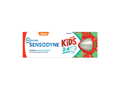 D. pasta SENSODYNE KIDS B.TW., 2-6 m., 50 ml