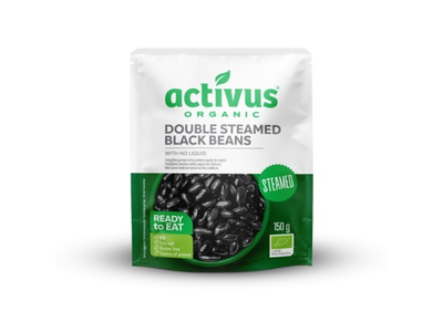 Ekologiškos juodosios pupelės be skysčio ACTIVUS, plast. maišelyje, 150g LT-EKO-001