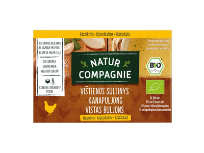 Ekol. vištienos sultinys NATUR COMPAGNIE, 88g