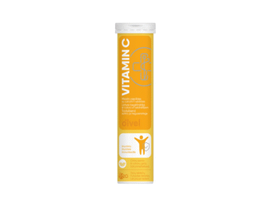 Maisto papildas OLVEL VITAMIN C, citrinų skonio, 20 vnt.