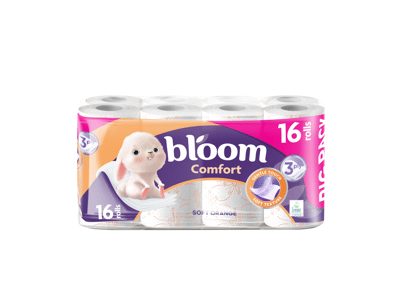 Tualetinis popierius BLOOM COMFORT SOFT ORANGE, 3 sluoksnių, 16 vnt.