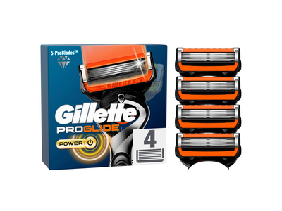 Skus.gal.GILLETTE FUSION PROGLIDE POWER,4vnt.