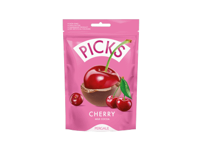 Liofilizuotos vyšnios PICKS su pieniniu kakavos glaistu, 90 g