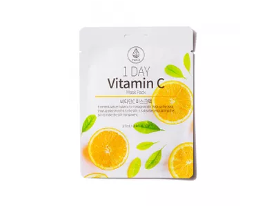 MEDB lakštinė veido kaukė su vitaminu C, 27 ml, 1 vnt.