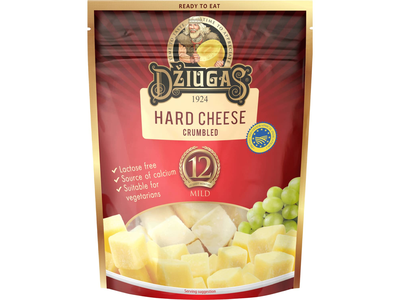 Kietasis sūris DŽIUGAS MILD, 40% rieb., 100 g