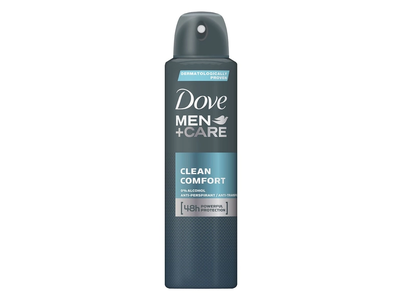 Purškiamas dezodorantas DOVE MEN + CARE CLEAN COMFORT, 150 ml