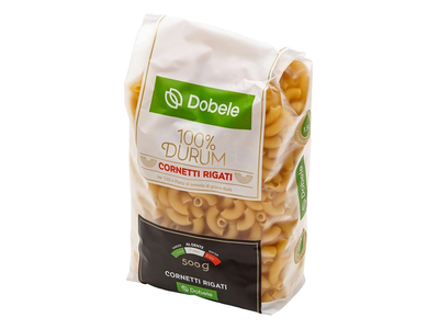 Makaronai DOBELE CORNETTI RIGATE, 500 g