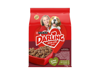 Visavertis šunų ėdalas DARLING su mėsa ir daržovėmis, 3 kg