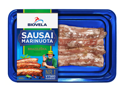 Sausai marinuoti BRAZILIŠKI kiaulienos šoninės kepsneliai, 300 g