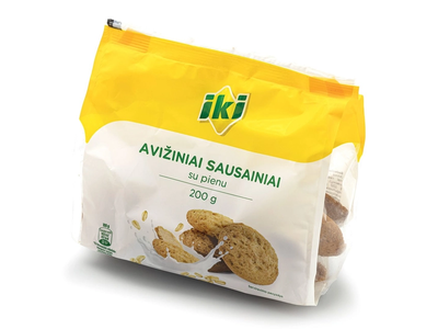 Avižiniai sausainiai su pienu IKI, 200 g