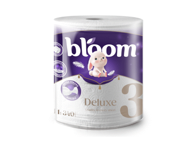 Popieriniai rankšluosčiai BLOOM DELUXE, 3 sluoksnių, 1 vnt.