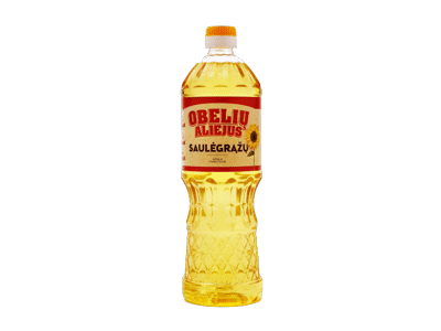 OBELIŲ saulėgrąžų aliejus, 900 ml