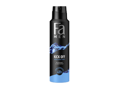 Vyriškas purškiamasis dezodorantas FA MEN KICK OFF, 150 ml