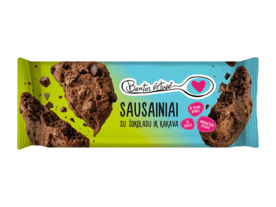 BEATOS VIRTUVĖS sausainiai su šokoladu ir kakava, 150 g