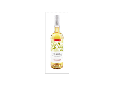 Nealkoholinis baltasis pusiau saldus vaisių vynas VORUTA, 750 ml