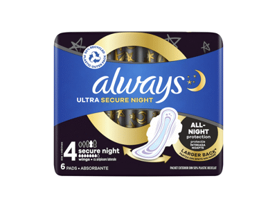 Higieniniai paketai ALWAYS Ultra Secure Night, S4, 6 vnt.