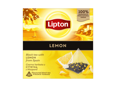 Juodoji arbata LIPTON LEMON, 34 g