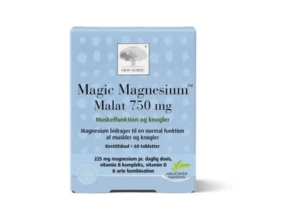 NEW NORDIC Magic Magnio malatas, 750mg, N60