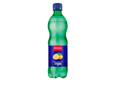 Gazuotas gaivusis gėrimas RASA citrinų skonio, 0,5 l