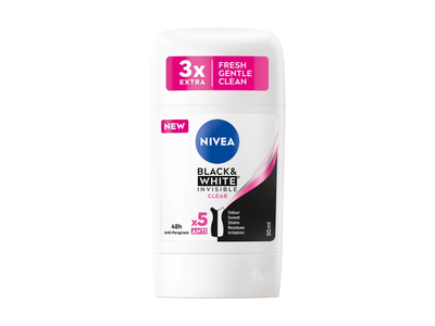 NIVEA BLACK&WHITE CLEAR rutulinis antiperspirantas moterims, 50 ml