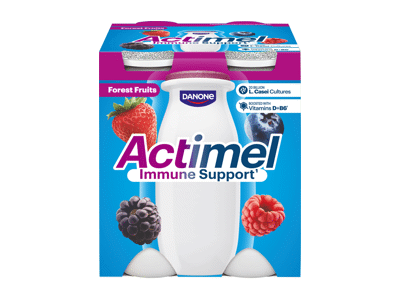 Ferm. jogurto gėrimas ACTIMEL, uogų sk., 1,5 % rieb., 4x100g, 400 g