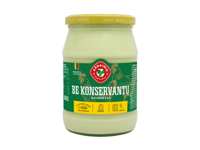 Majonezas BE KONSERVANTŲ, 62 % rieb., 630 g