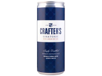 Al. kok. CRAFTER'S GIN & TONIC, 5,5 %, 0,25 l