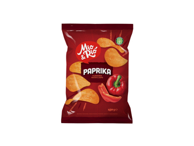 Paprikų skonio bulvių traškučiai, 150 g