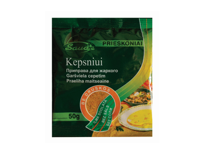 Kepsnių prieskoniai SAUDA, be druskos, 50 g