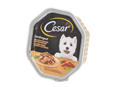 Indelis su švelnia kalakutiena, jautiena ir prieskoninėmis žolelėmis CESAR, 150 g