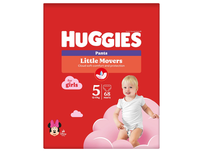 Sauskel.-kelnait.HUGGIES GIRL(5)12-17kg,68vnt
