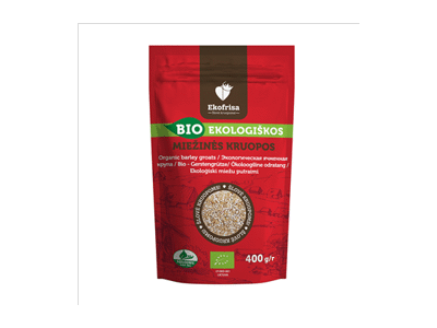 Ekologiškos miežinės kruopos EKOFRISA, 400 g