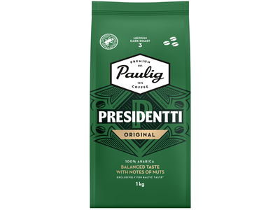 Kavos pupelės PAULIG Presidentti, Original, 1 kg