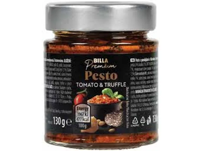 Pesto padažas su pomidorais ir trumais BILLA PREMIUM, 130 g