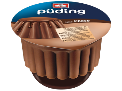 Pudingas MÜLLER šokoladinis su šokolado užpilu, 450g, 2,1%
