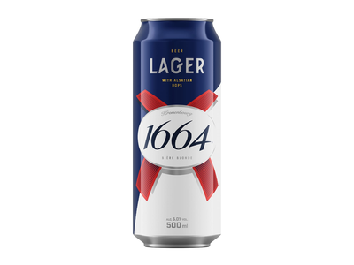 Alus KRONENBOURG 1664, 5 %, 0,5 l
