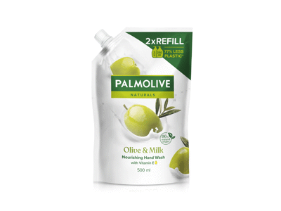 Skystasis muilas PALMOLIVE OLIVE & MILK, papildymas, 500 ml