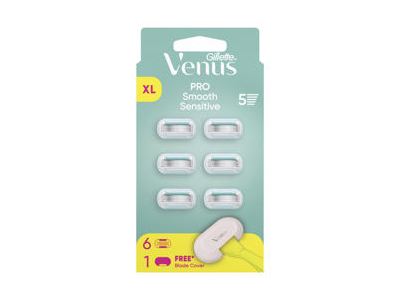 Skustuvo galvutės VENUS PRO Smooth Sensitive, 6vnt. +dangtelis