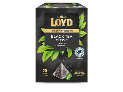 Juodosios arbatos gėrimas LOYD HORECA black, piramidės, 20 x 2g